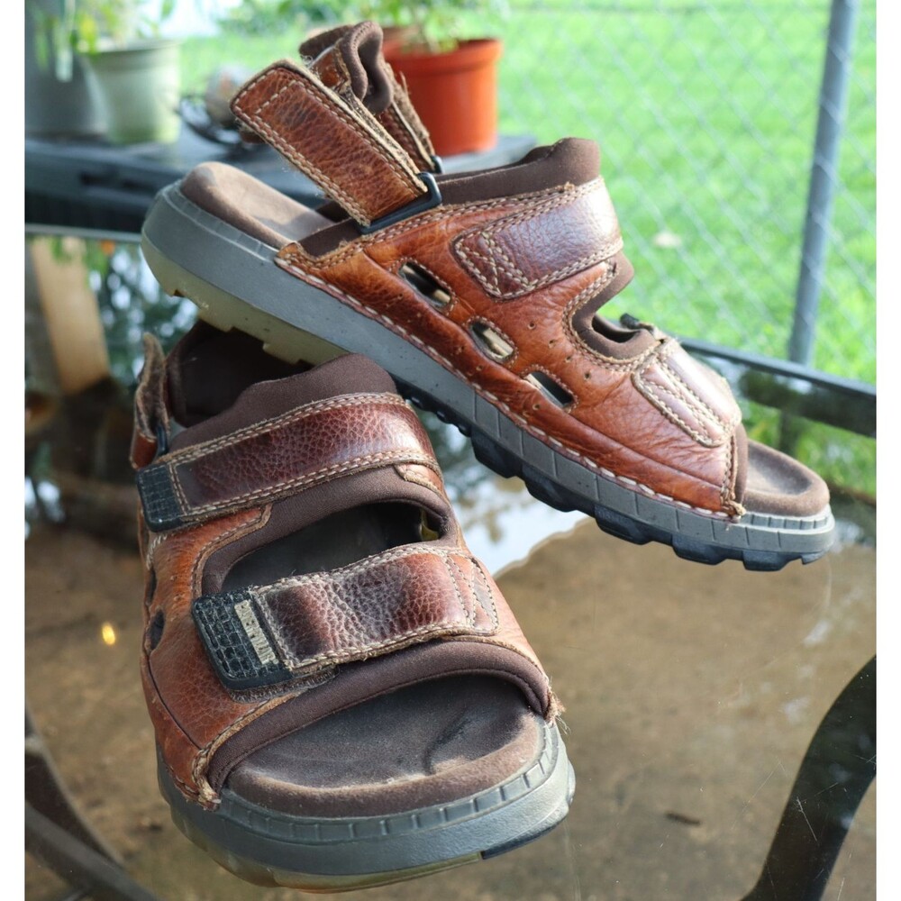 Caterpillar CAT Men's Brown Leather Strappy Hiking Sandals Style 71467 Size 9